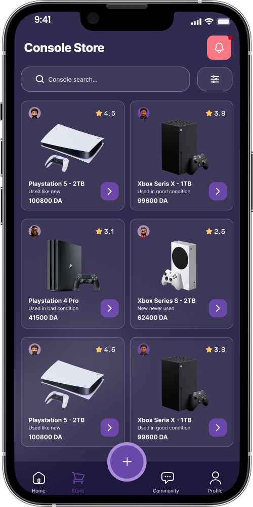 GameSooq Mobile App Interface
