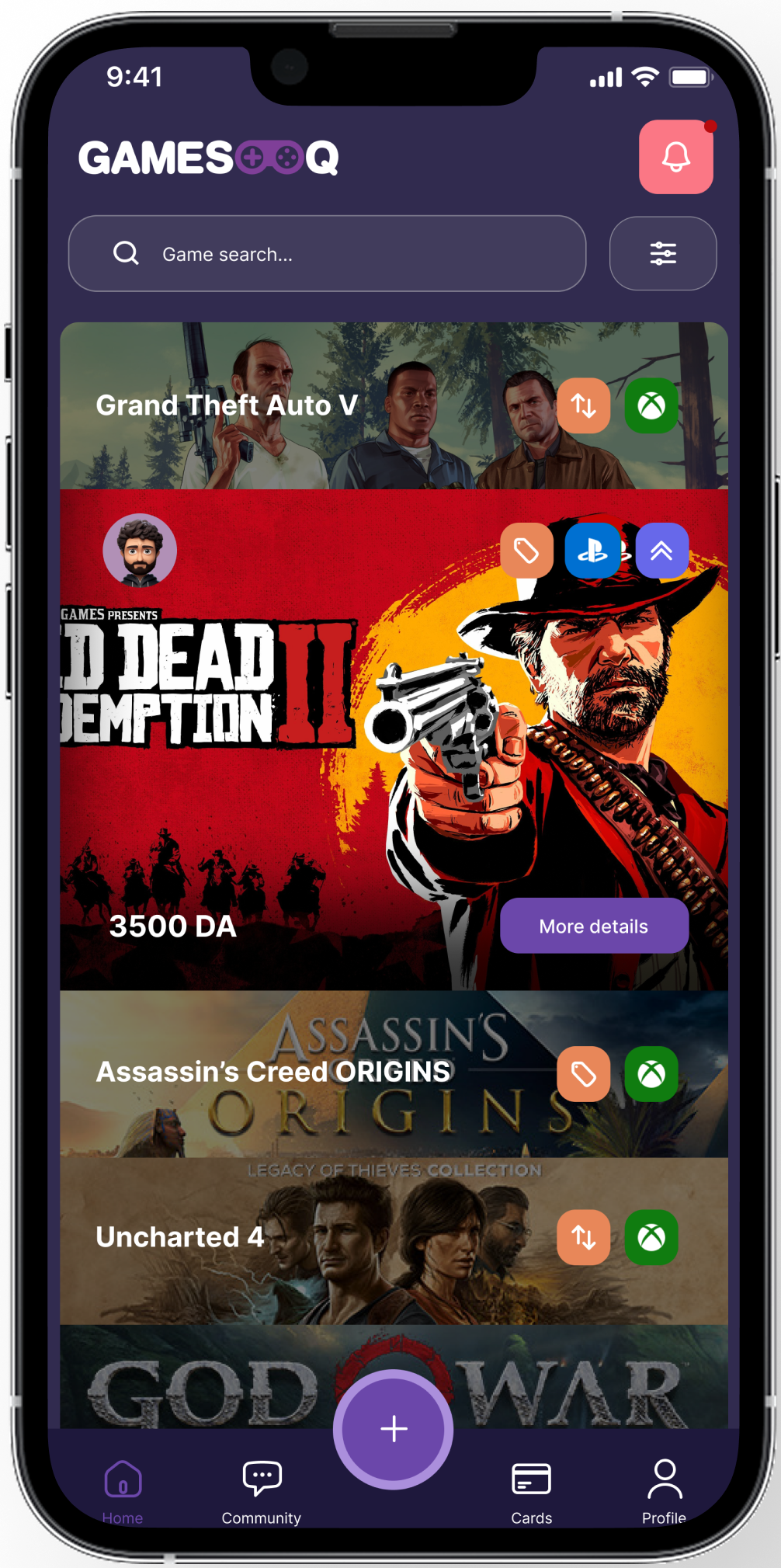 GameSooq Mobile App Interface